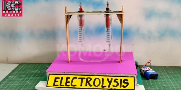 How to make electrolysis working model for school project