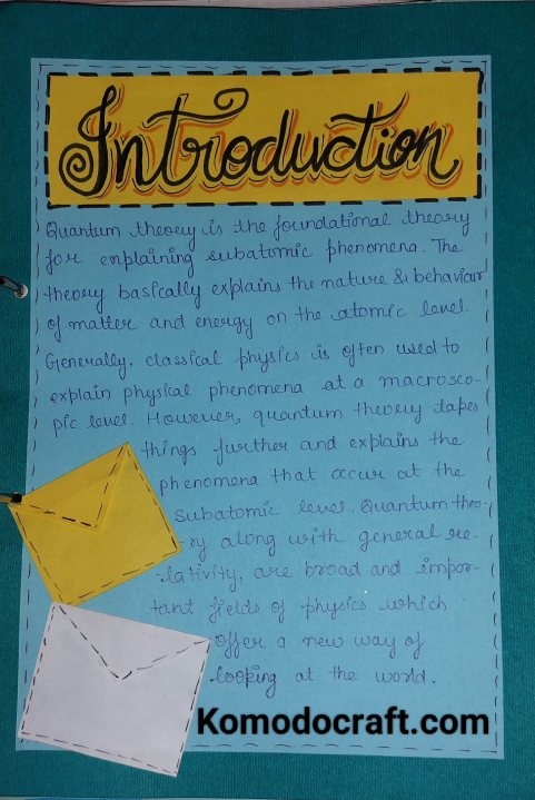 Physics project on Quantum Theory PDF