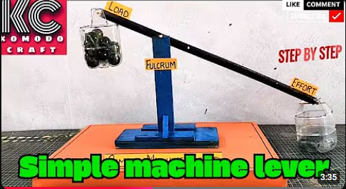 how to make simple machine lever model for school project/diy first class lever working model.