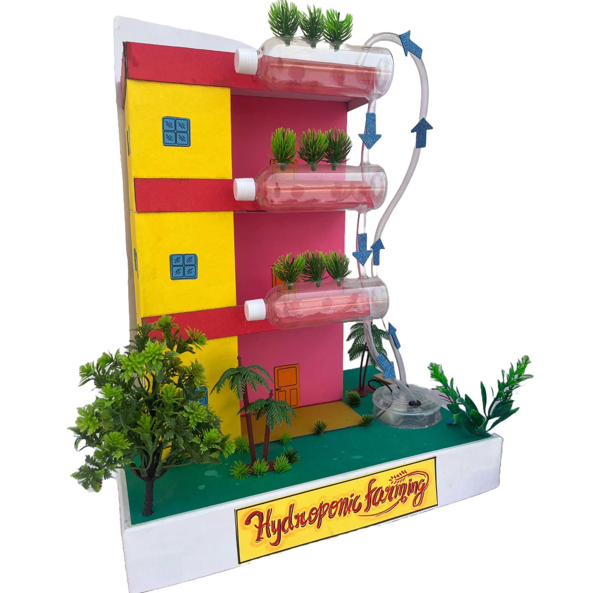 Komodo Craft Hydroponic Farming Working Model (DIY Kit) with Water Pump – 3D School Science Project - Image 4