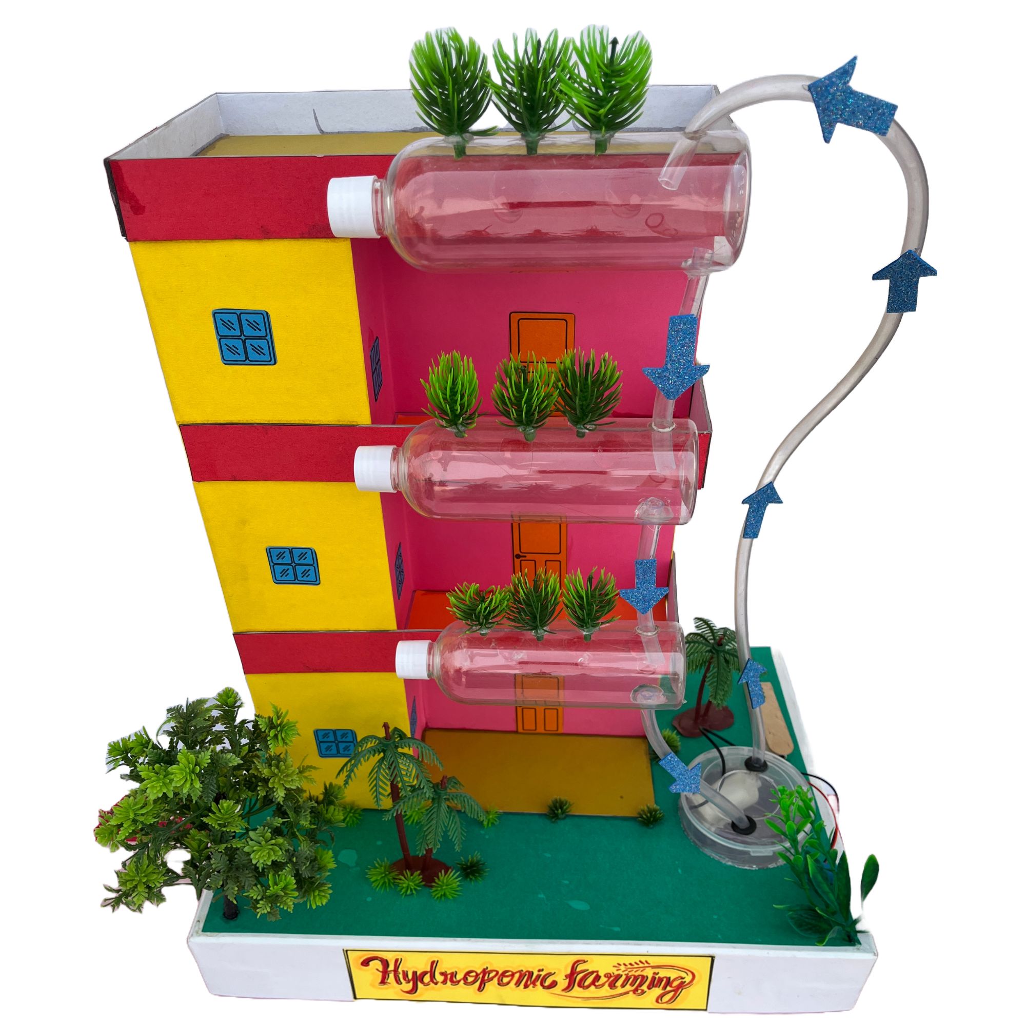 Komodo Craft Hydroponic Farming Working Model (DIY Kit) with Water Pump – 3D School Science Project - Image 3