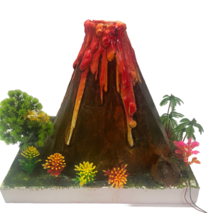 3D Working Model of Volcano | DIY Science Project Kit for Students | LED Eruption Simulation | School Project for Exhibition