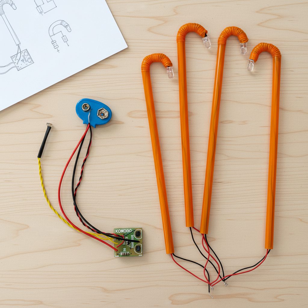 DR Sensor Circuit – Spare Light Dependent Resistor Module for School Science Project | Day Night Automatic Street Light DIY Kit Replacement Sensor | 4 LED Street Light Project Komodo Craft