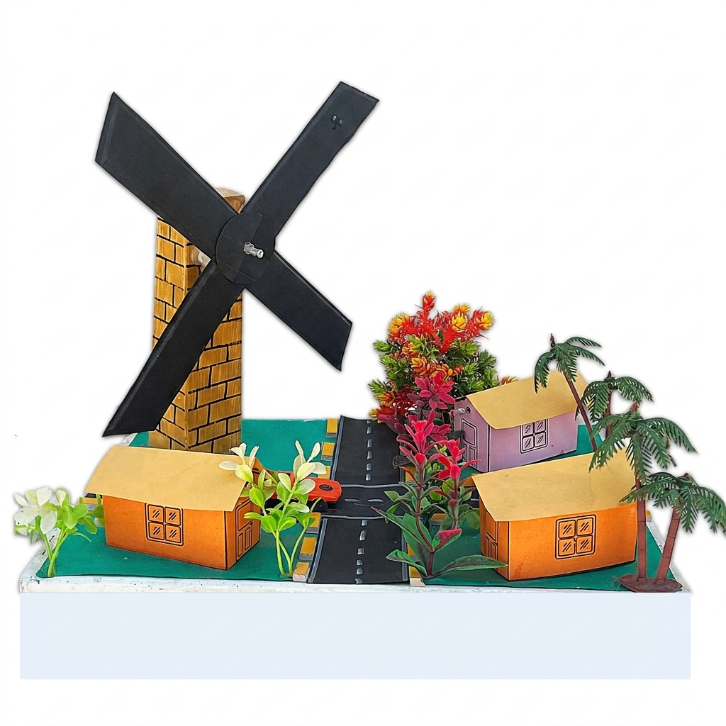 DIY Windmill Model Kit for School Project | Working Wind Energy Model with Motor | Science Exhibition Project | STEM Learning Toy for Kids | Komodo Craft