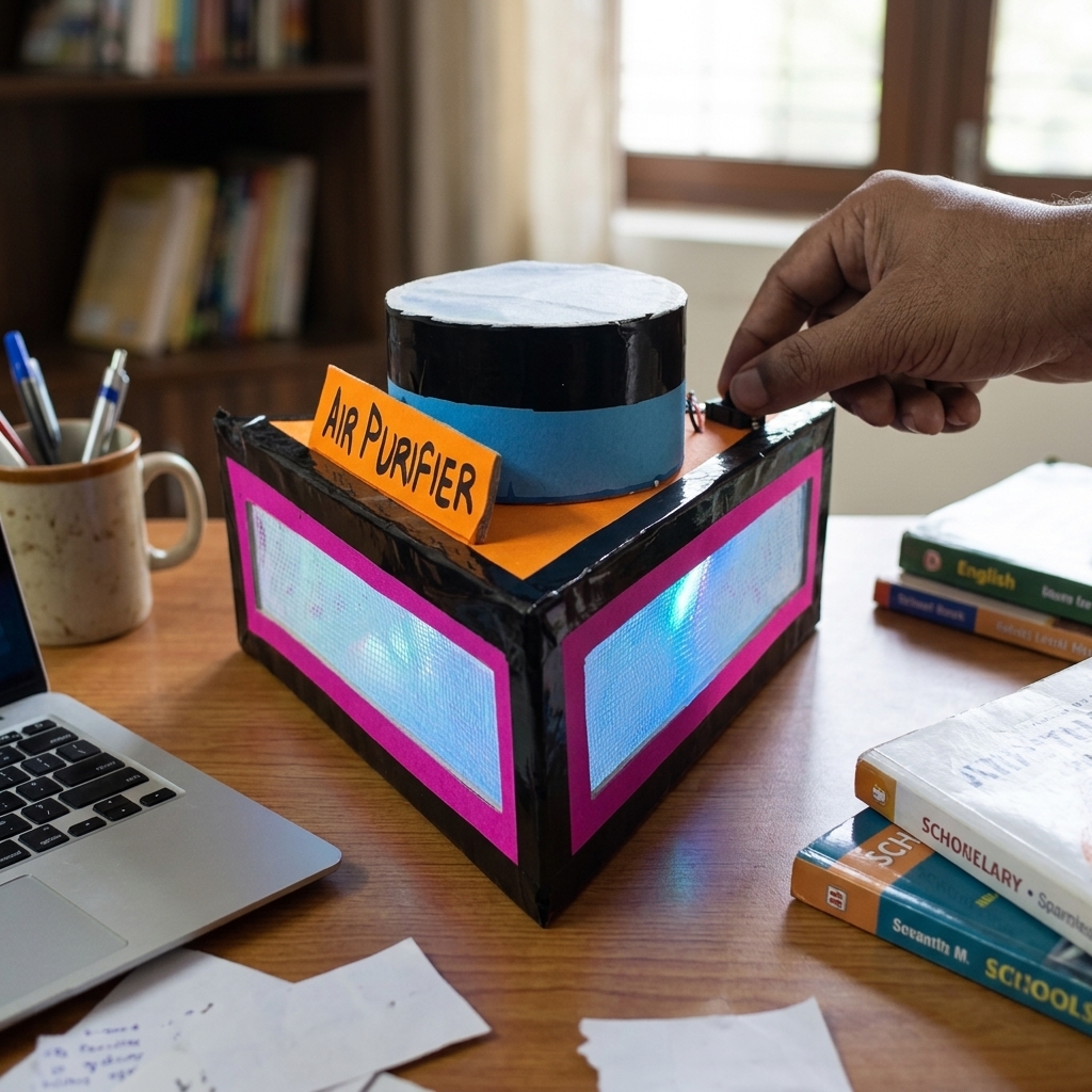 DIY Air Purifier Model for School Project | Working Air Filtration Science Model | Pollution Control Project Kit | STEM Learning Toy for Kids | Komodo Craft - Image 7